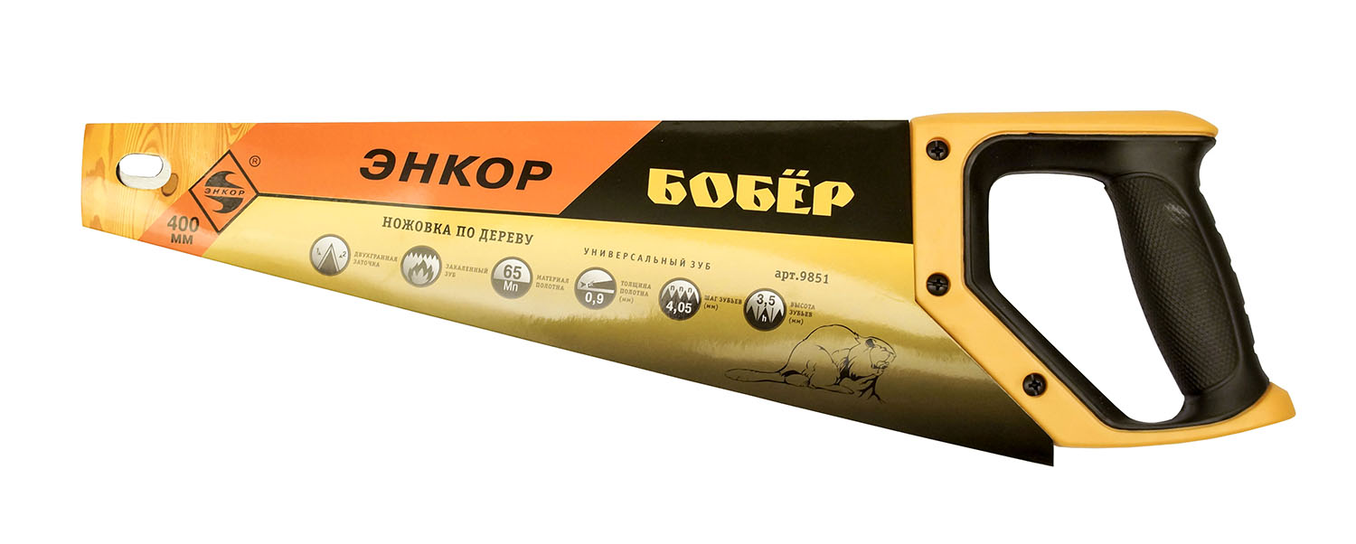Ножовка Энкор 400мм Бобер зак зуб