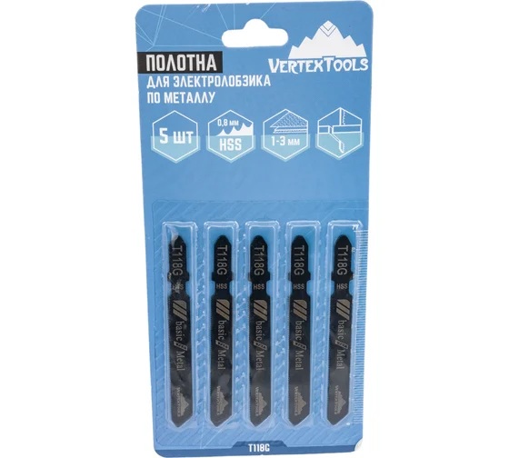 vertextools ПОЛОТНО ДЛЯ ЭЛЕКТРОЛОБЗИКА T118G T118G 5 шт