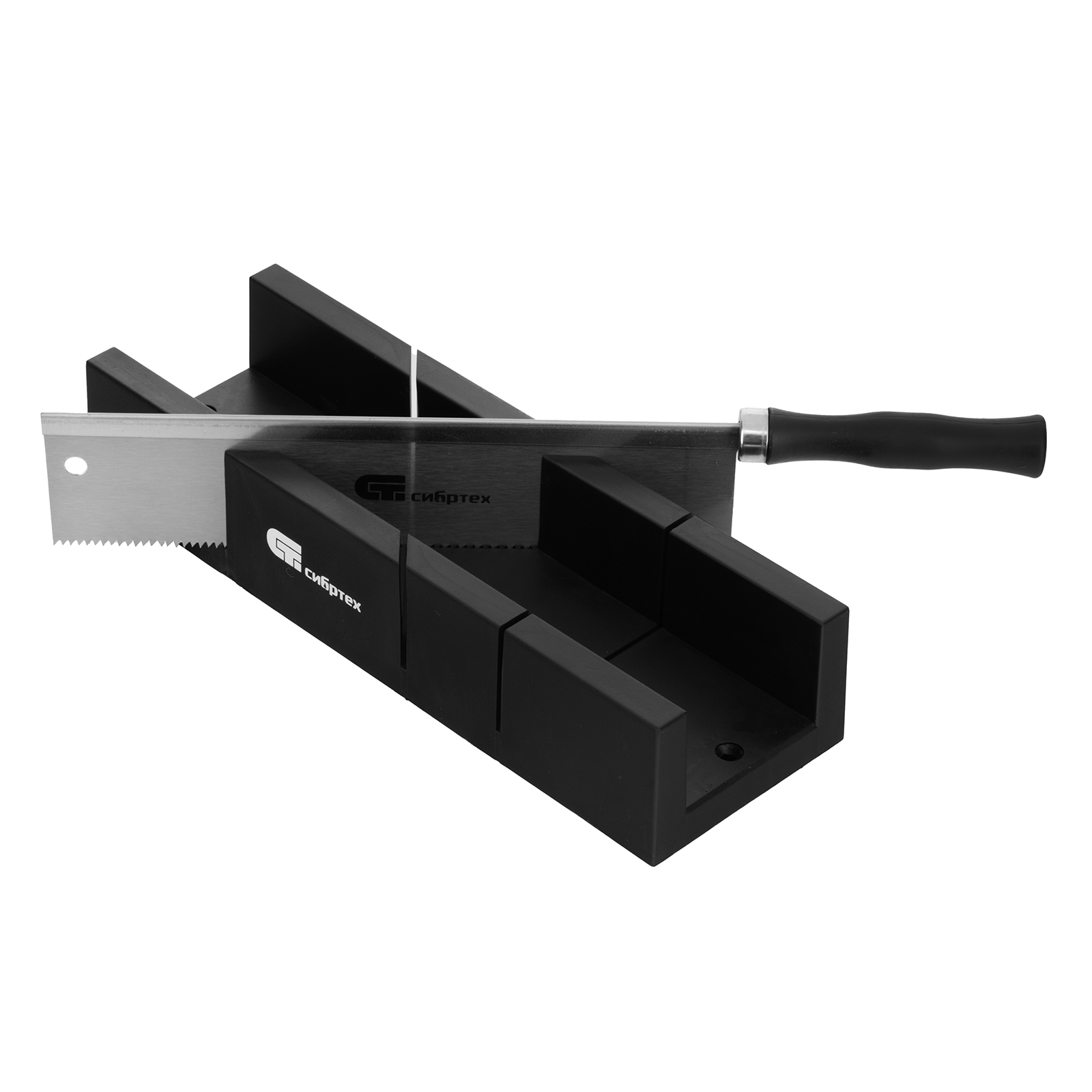 Стусло пластиковое 300х60 мм, пила 250 мм Сибртех