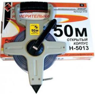 Рулетка Энкор 50м открыт корпус