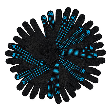 Перчатки трикотажные, х/б, 200 пар,  ПВХ точка, 3 нити, 10 класс Сибртех