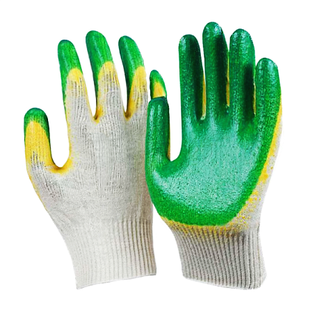 Перчатки хб с латексом, 2-й облив Стандарт