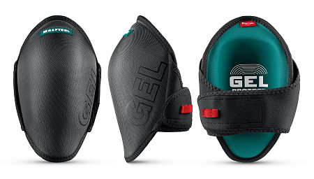 KRAFTOOL STABIL эргономичные, гелевая вставка, воздухопроницаемые, для легко повреждаемых поверхностей, наколенники защитные (11516)