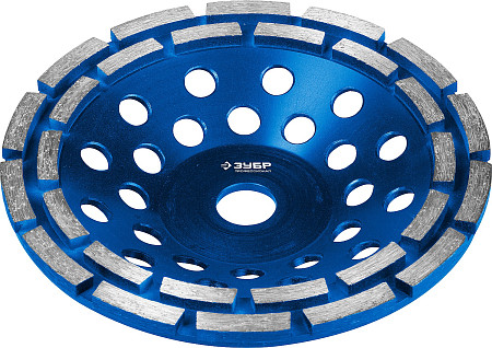 ЗУБР d 180 мм, двухрядная алмазная шлифовальная чашка, Профессионал (33372-180)