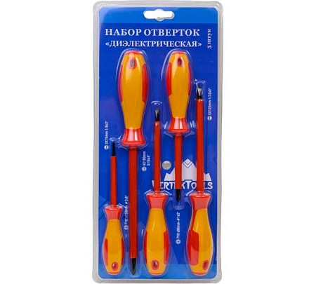vertextools НАБОР ОТВЕРТОК ЭЛЕКТРИКА 5 предм 0033-02