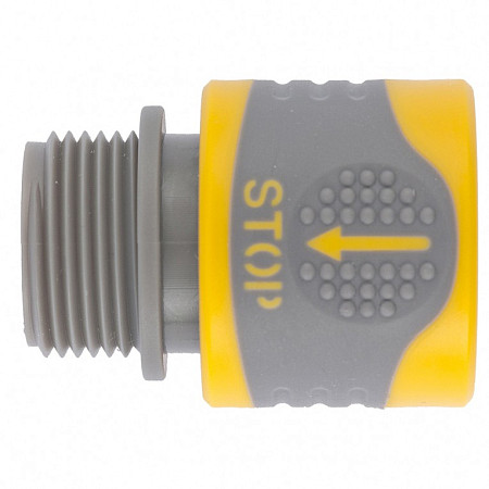 Соединитель быстросъемный, наружная резьба 3/4, с аквастоп Palisad Luxe