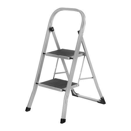Стремянка стальная, 2 широкие ступени 20х30 см с полимерным покрытием Сибртех