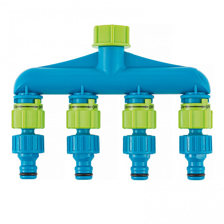 Разветвитель четырехканальный, пластиковый Palisad Luxe