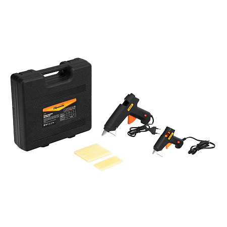 Набор клеевых пистолетов в кейсе, 7/11 мм, 20/100 Вт, 3/8 г/мин, выключатель Sparta