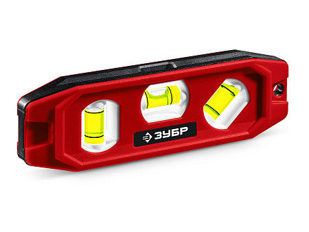 ЗУБР КОМПАКТ-3, 150 мм, пластиковый корпус, компактный магнитный уровень (3452)