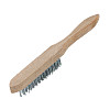 Щетка трехрядная металлическая с деревянной ручкой Sparta