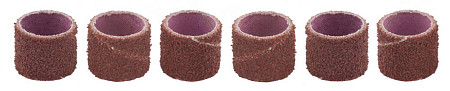 ЗУБР 6 шт, 12.5 мм, L-12.7, P 80, набор абразивных шлифовальных втулок (35918)