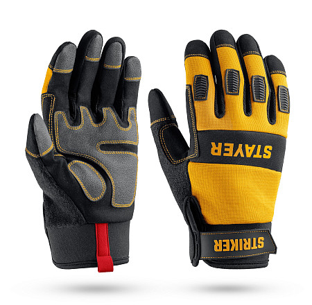 STAYER STRIKER р.L (9), комбинированные перчатки для тяжелых механических работ (11410-L)