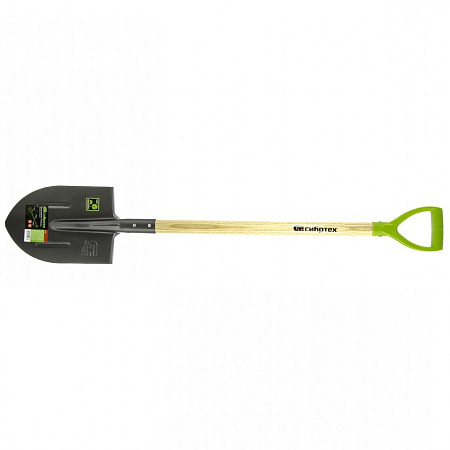 Лопата штыковая, 210х290х1150 мм, деревянный лакированный черенок, Сибртех