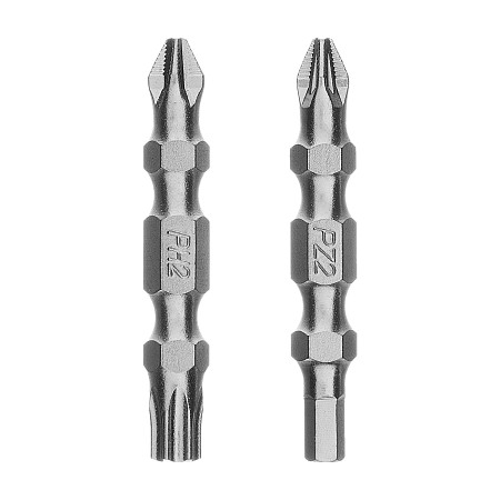 Набор бит двухстор., PH2-T30х45мм, PZ2-H4х45мм, сталь S2, 2 шт. Gross