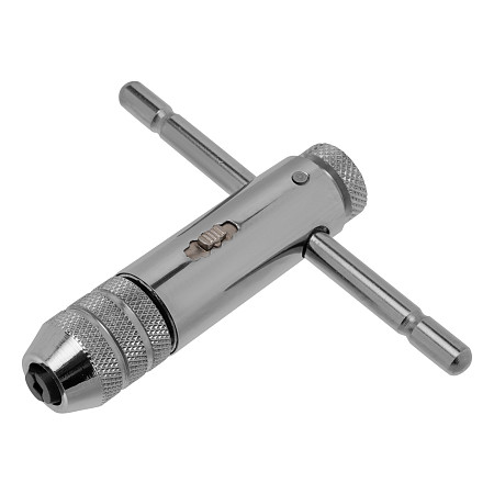 Вороток для метчиков М3-М8, хромированный, с трещоткой Matrix