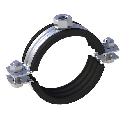 Хомут сантехнический высокой нагрузки с гайкой 8" (200-206) M16