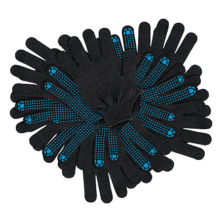 Перчатки трикотажные, х/б, 200 пар, ПВХ точка, 4 нити, 10 класс Сибртех