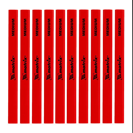 Набор карандашей малярных прямоугольных с точилкой в тубе, 175 мм, 10 шт Matrix