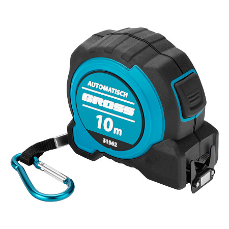 Рулетка "Automatisch", 10 м х 32 мм, нейлон, магнит, двустор. разметка, антиизлом, автоcтоп Gross