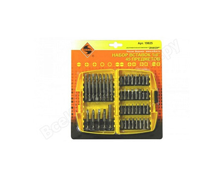 Набор вставок Энкор 1/4" 45шт