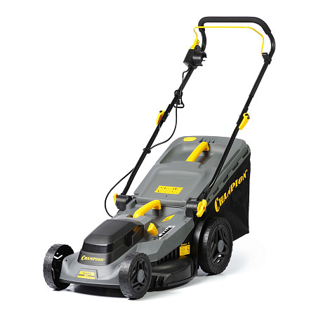 Газонокосилка эл. CHAMPION EM4318 (1,8 кВт пласт.+ткань травосб. 52л ширина 430мм 30-75мм, 12,9кг)