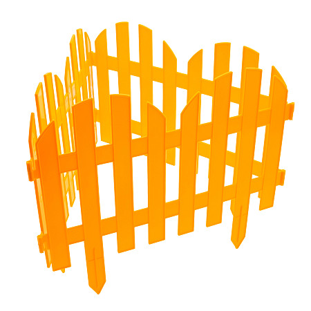 Забор декоративный "Романтика", 28 х 300 см, желтый, Palisad