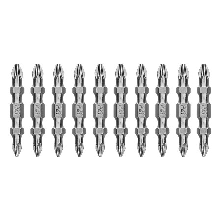 Бита двухстор., PZ2-PZ1х45мм, сталь S2, 10шт. Gross
