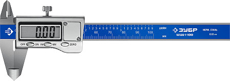 ЗУБР ШЦЦ-I-100-0.01, 100 мм, электронный штангенциркуль, Профессионал (34463-100)
