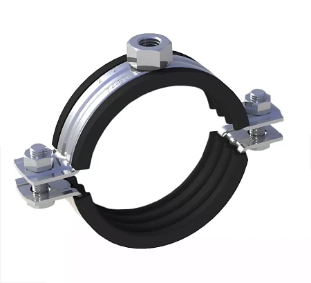 Хомут сантехнический высокой нагрузки с гайкой 5" (135-143) M16