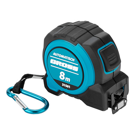 Рулетка "Automatisch", 8 м х 32 мм, нейлон, магнит, двустор. разметка, антиизлом, автоcтоп Gross
